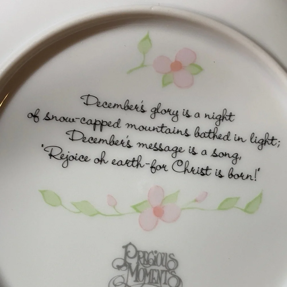 Precious Moments December Collector Plate 1983